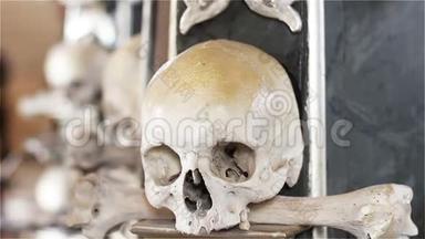 捷克共和国 库特纳·霍拉。 库特纳霍拉的骷髅和骨头